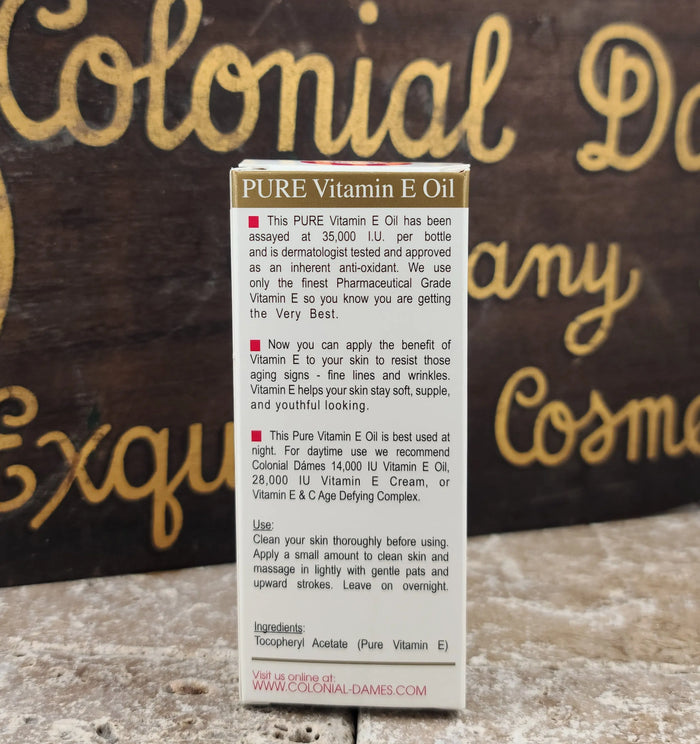 Vitamin E Oil 35,000 I.U. (W/Pure Vitamin E Oil) 1.25 fl. Oz. Colonial Dames