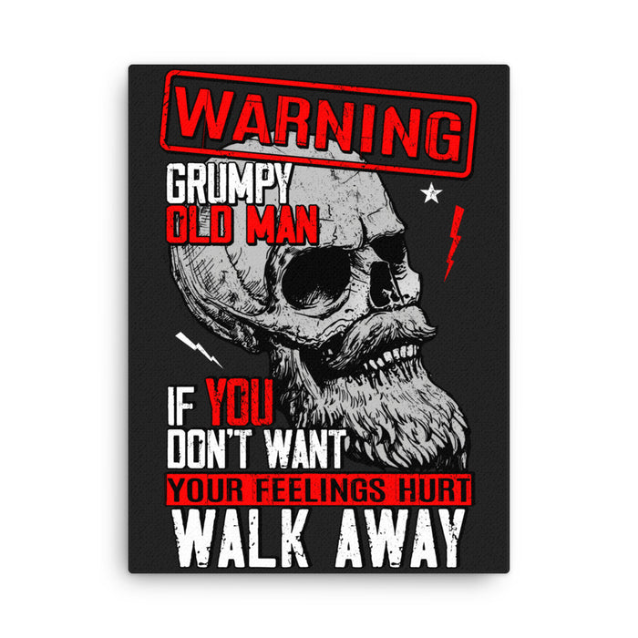 Warning: Grumpy Old Man Canvas
