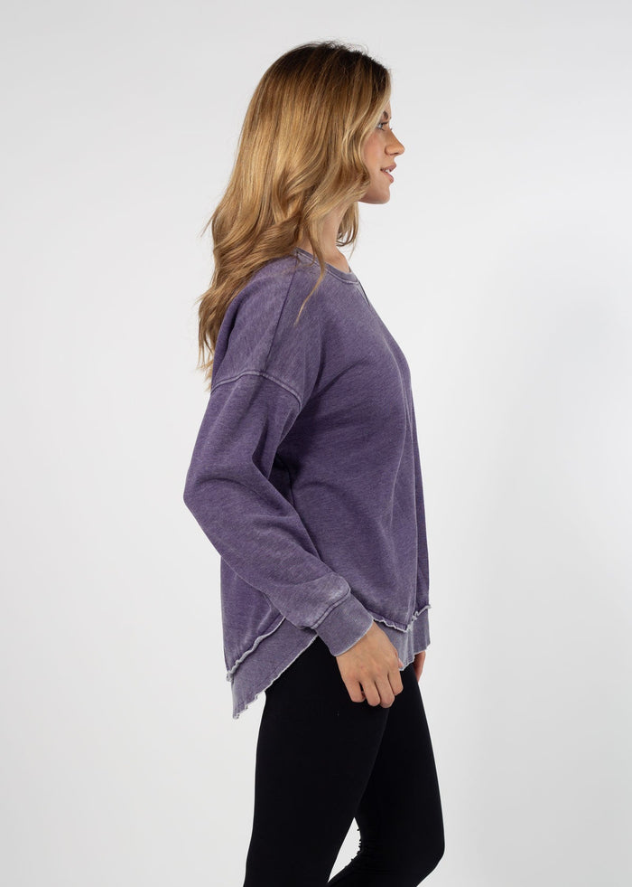 Washington Huskies Women's Grape Burnout Campus Pullover