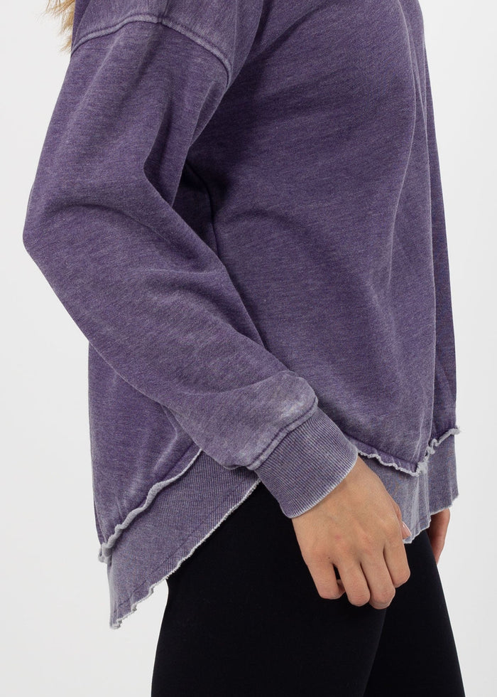 Washington Huskies Women's Grape Burnout Campus Pullover