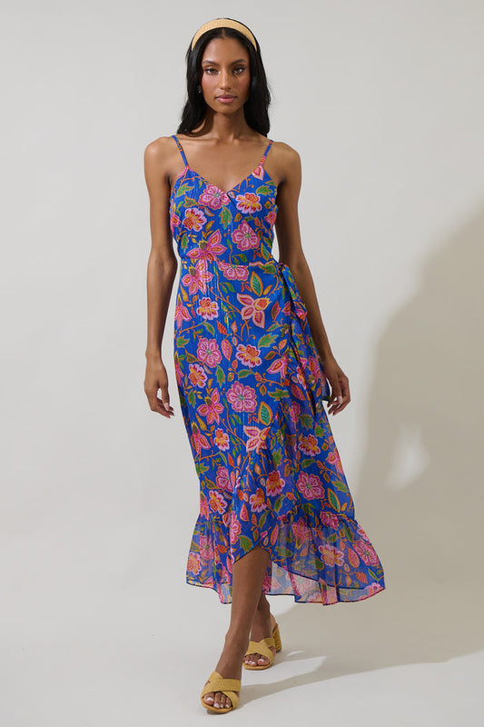 Wendey Floral Zayna Wrap Maxi Dress