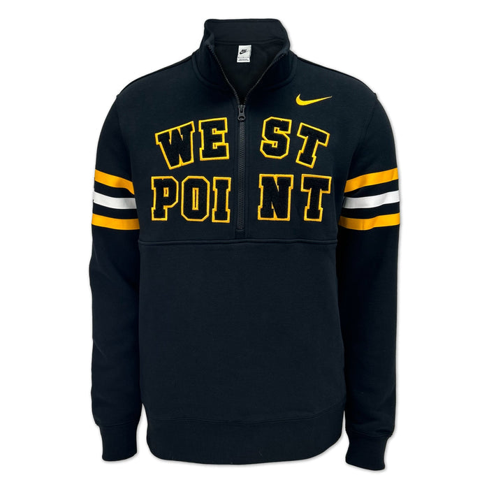 West Point Nike USMA Men's Club Fleece Half Zip (Black)