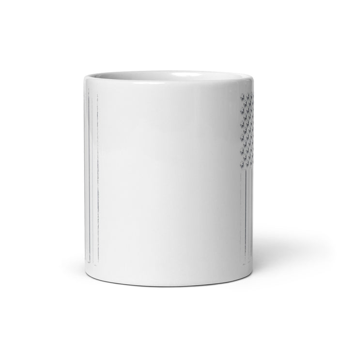 White Out American Flag Mug