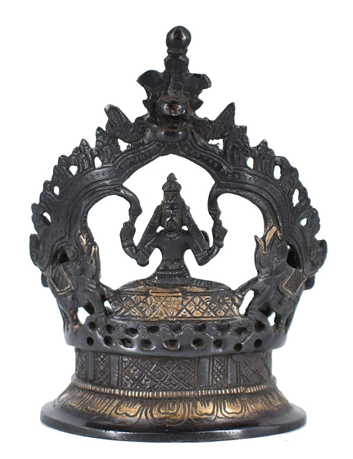 White Whale Brass Lamp Laxmi Vilakku Traditional Diya Oil Deepak for Puja