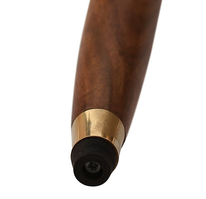 White Whale Duck Walking Stick - Men Derby Canes and Wooden Walking Stick for Men and Women - 37" Brown Ebony Brass Handle in Golden Tone Natural Wood Unisex Cane