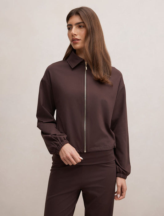 Willow Drawcord Jacket Chocolate Freckle Forever New