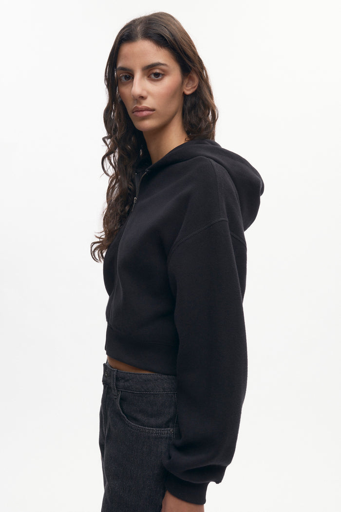 Women's Cozy Zip Hoodie in Black