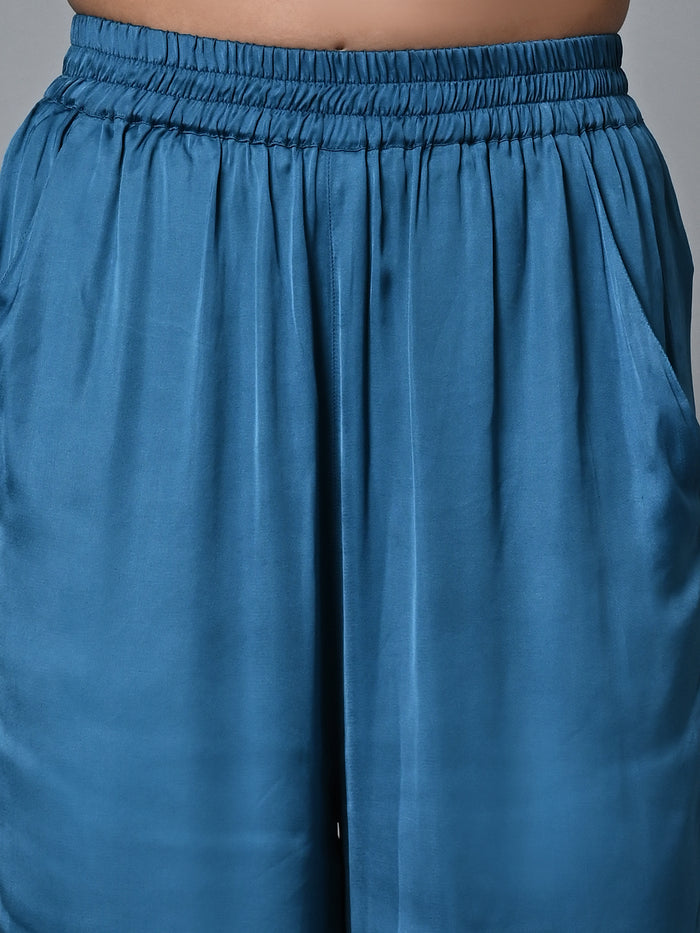 Women's Fit Modal Pant Regular Blue