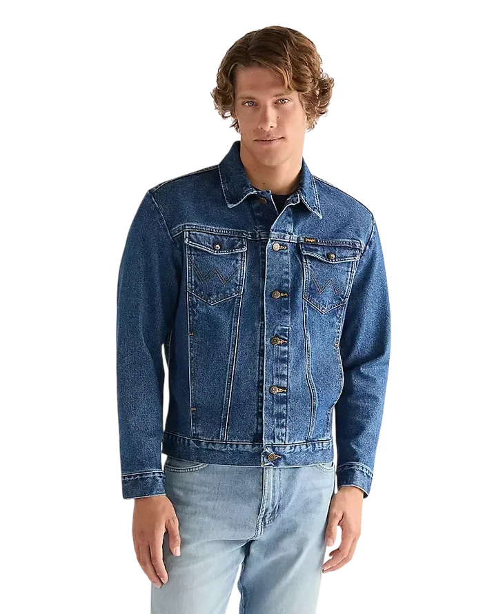 WRANGLER REGULAR COWBOY CUT JACKET, STONEWASH
