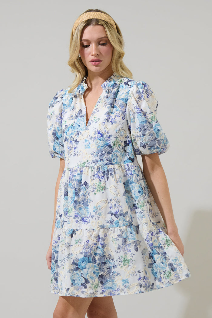 Yalinda Eyelet Jacey Babydoll Mini Dress