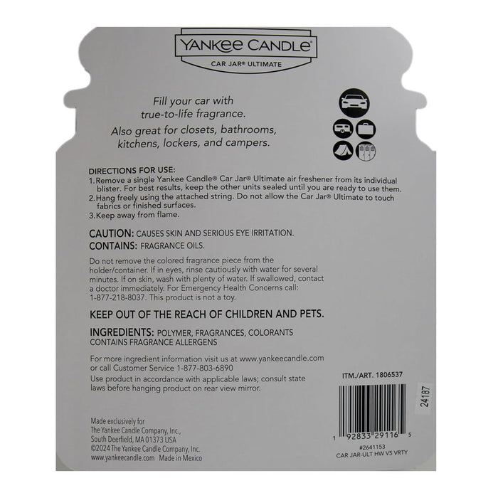 Yankee Candle Car Jar Ultimate Multipack, 5 Air Fresheners