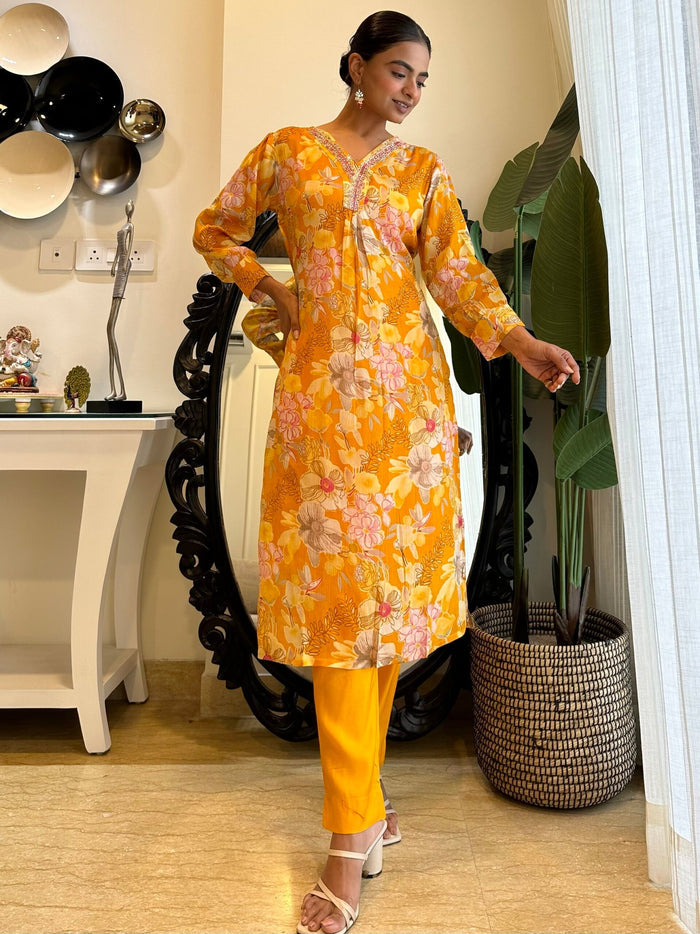 Yellow Mystical Floral Set